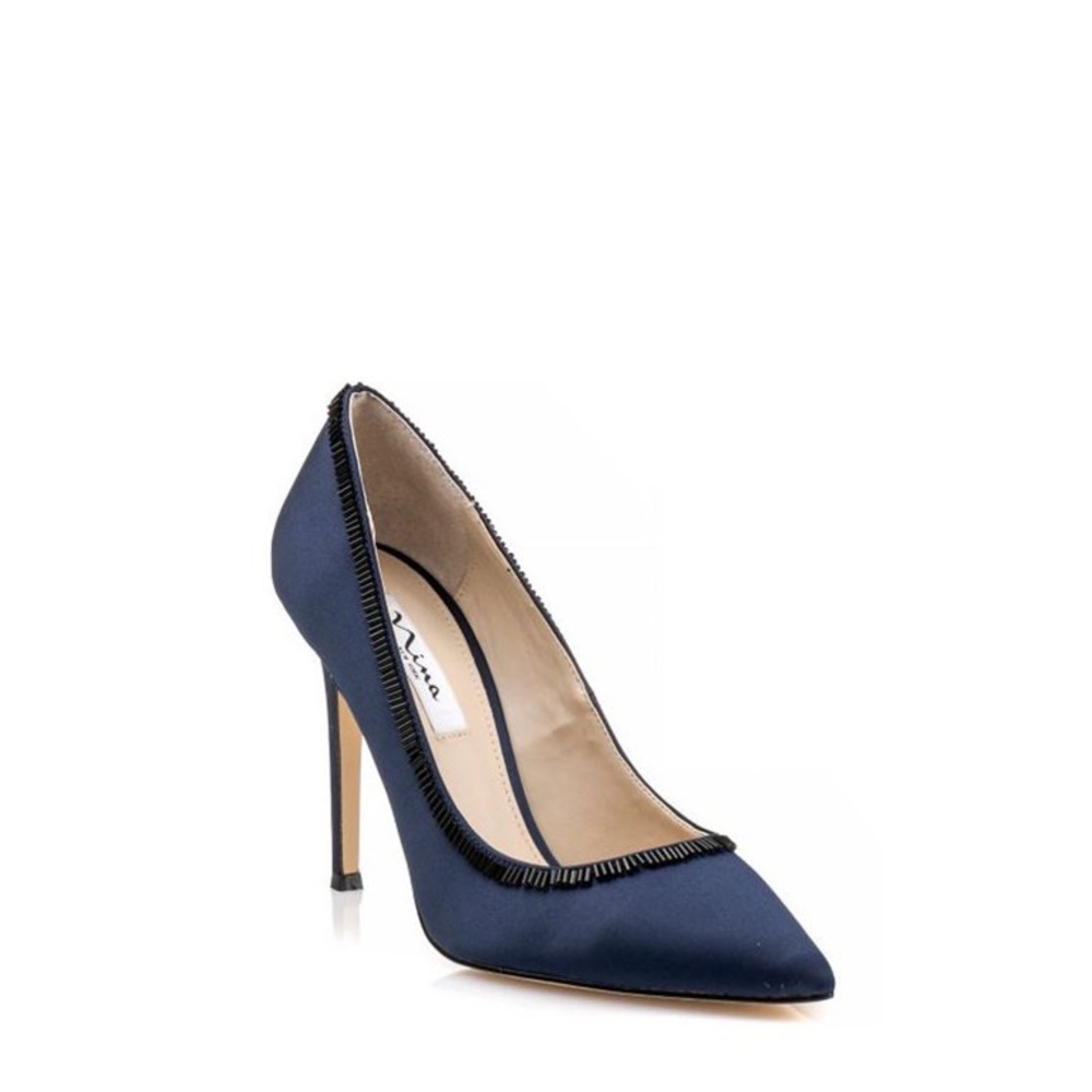 BRAND NEW Nina Navy Luster Deedra Pumps Sz 5m